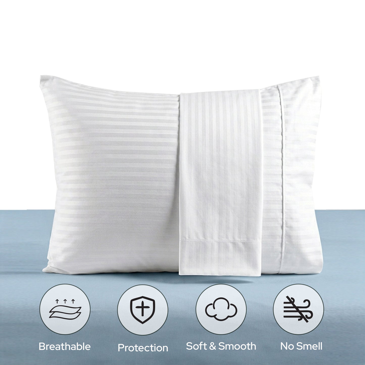 Envelope Flap Pillow Covers | Soft & Breathable Bed Pillow Covers