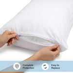 Zipper Pillow Covers | Secure Bed Pillow Covers with Hidden Zipper