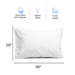 Zipper Pillow Covers | Secure Bed Pillow Covers with Hidden Zipper